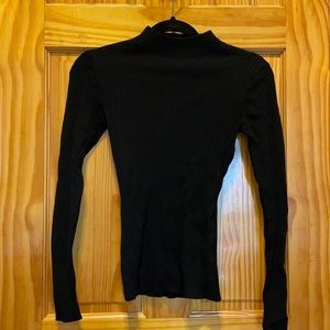 H&M black knit mock neck sweater S
